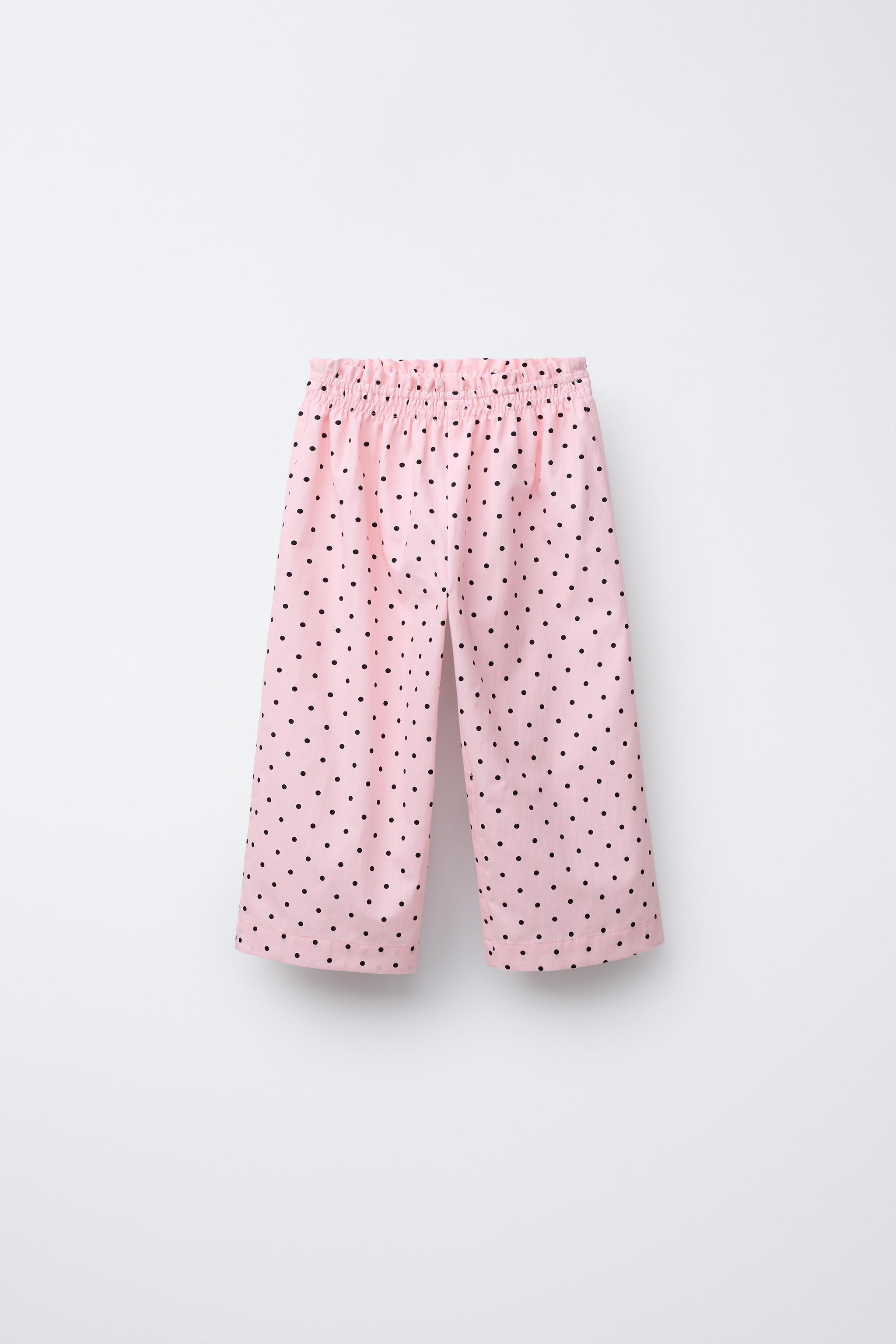 ドットプリント入りストレートパンツ - ピンク | ZARA Japan / 日本