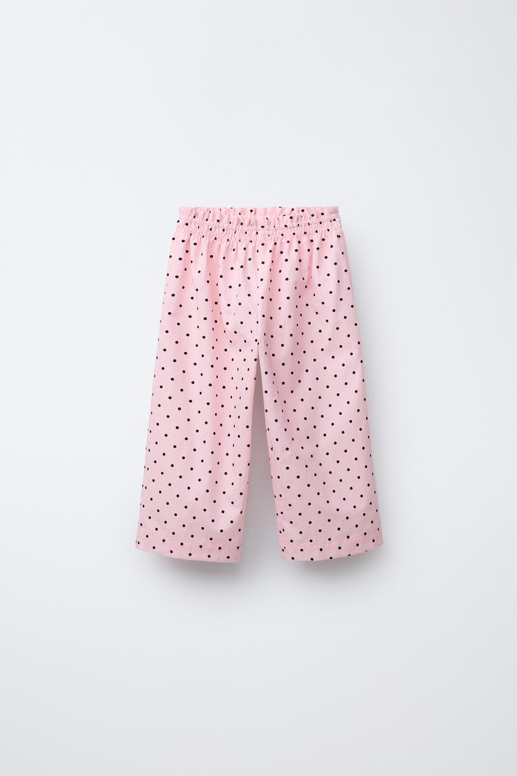 Polka Dot Pantaloni Pois Zara ZARA NEW WOMAN WIDE-LEG POLKA DOT