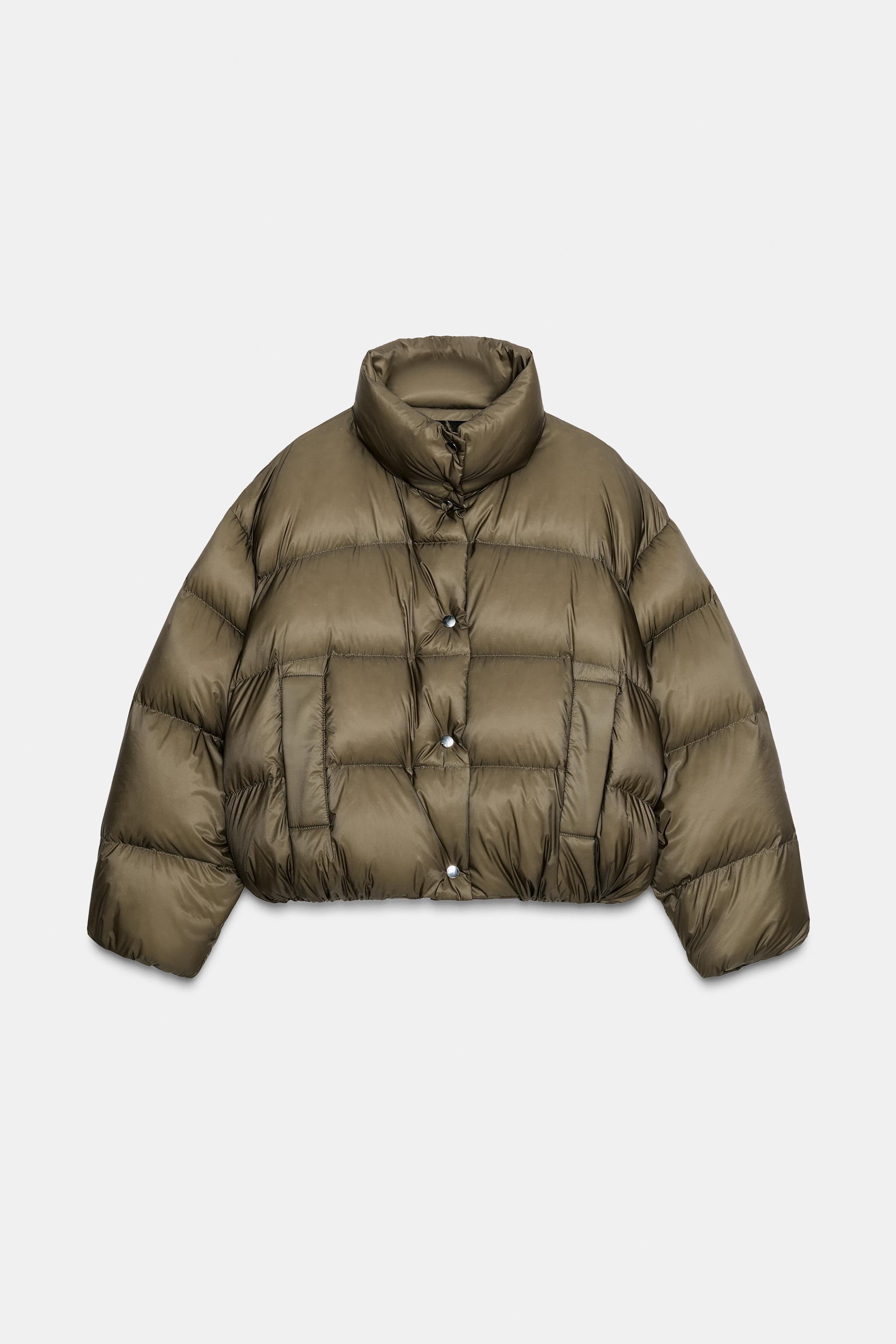 ZARA アウター ZARA ZWコレクション ウールブレンド ハイネックコート 数量限定