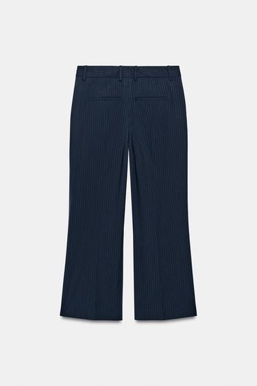 PANTALON À RAYURES ZW COLLECTION - Bleu marine de Zara - Image 7