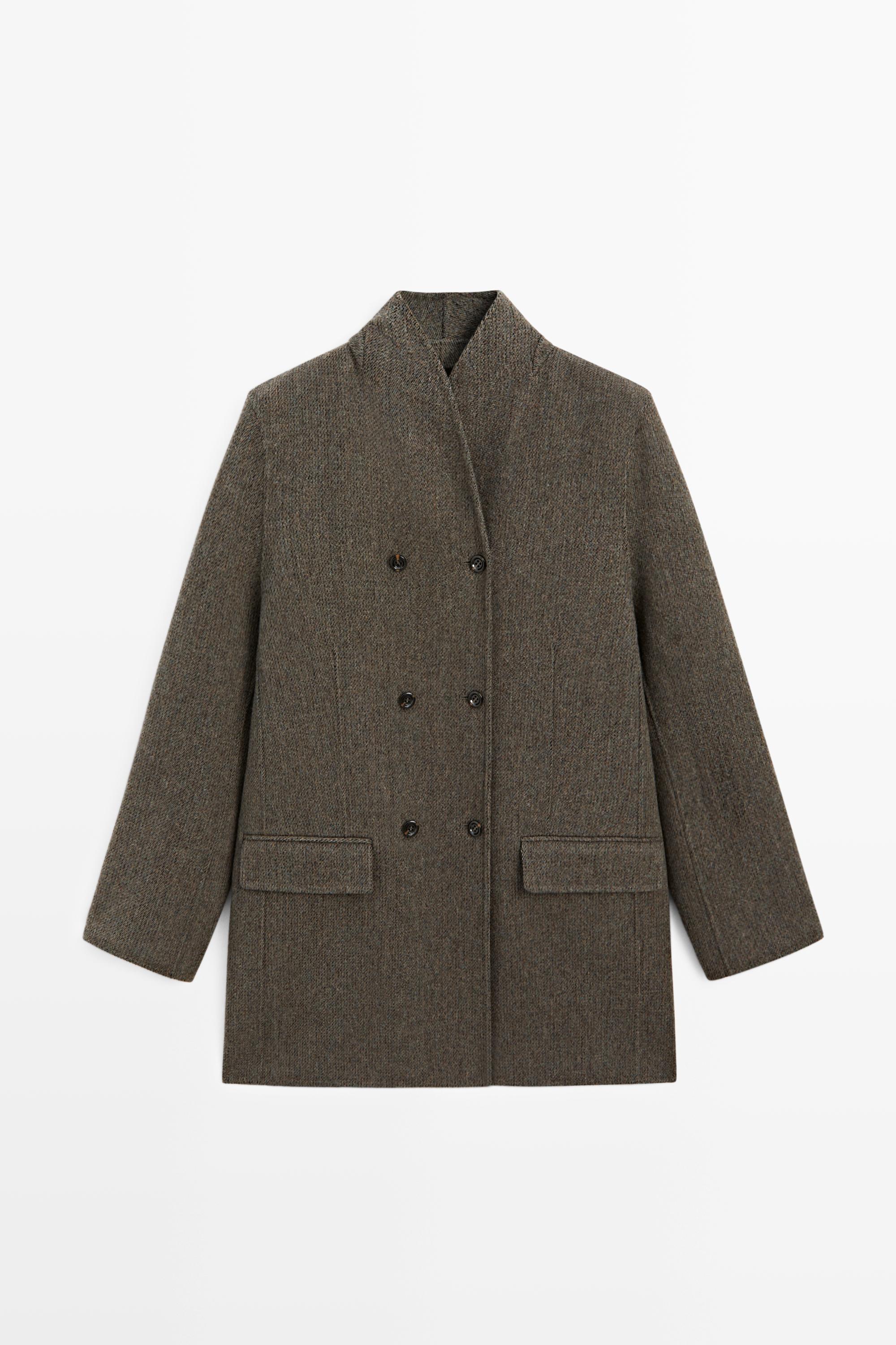 Manteau mi-long croisé à boutons