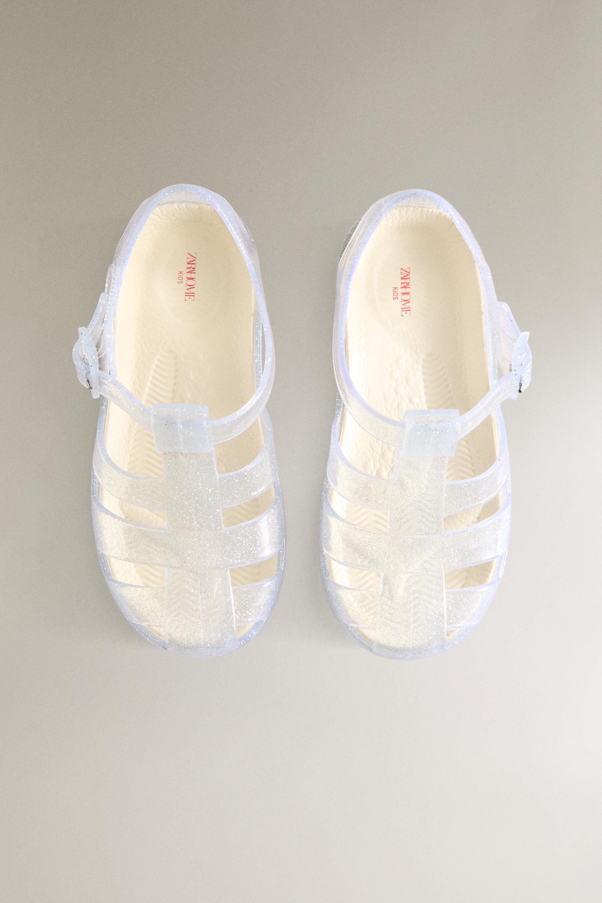 Детские сандалии Zara KIDS GLITTER CAGE SANDALS — фото 3