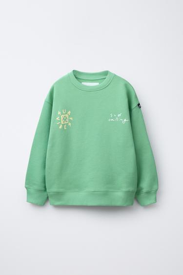 Zara 衝浪印花運動衫 - 綠色