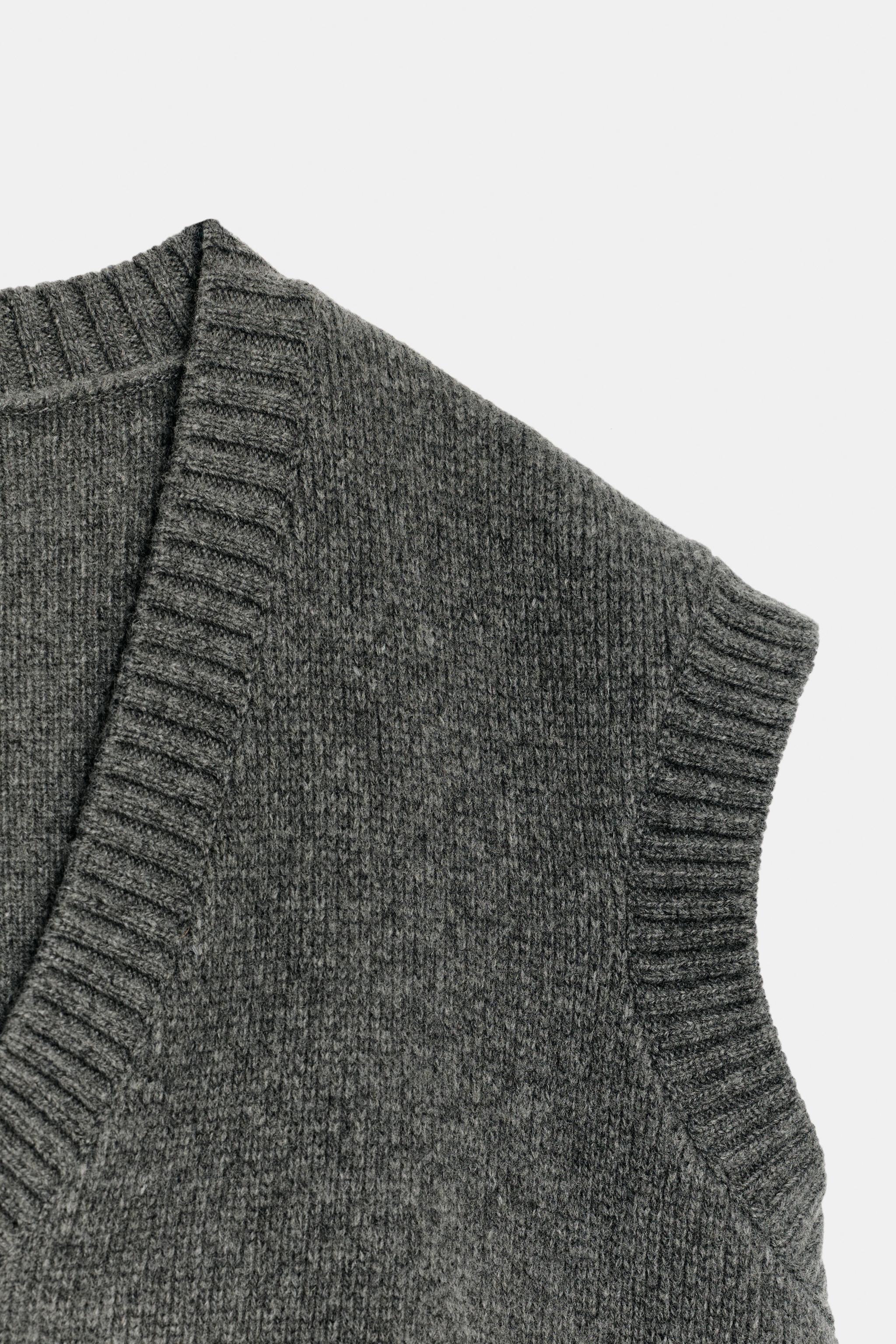 Женские жилеты Zara WOOL ASYMMETRICAL HEM VEST — фото 9