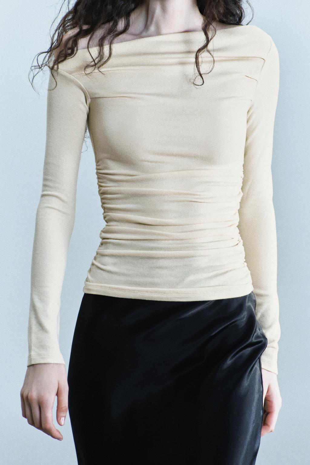 ASYMMETRIC DRAPED TOP
