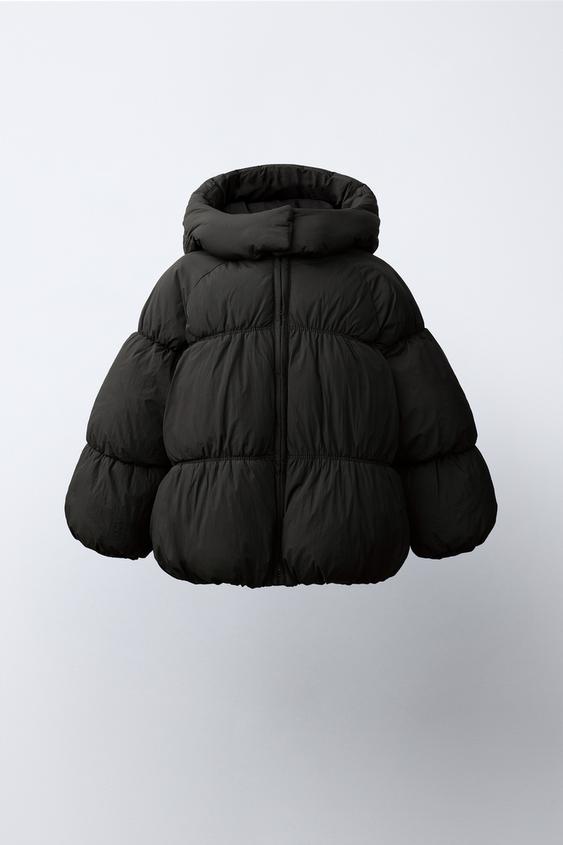 Zara WATER REPELLENT PUFFER COAT - Black - Image 0