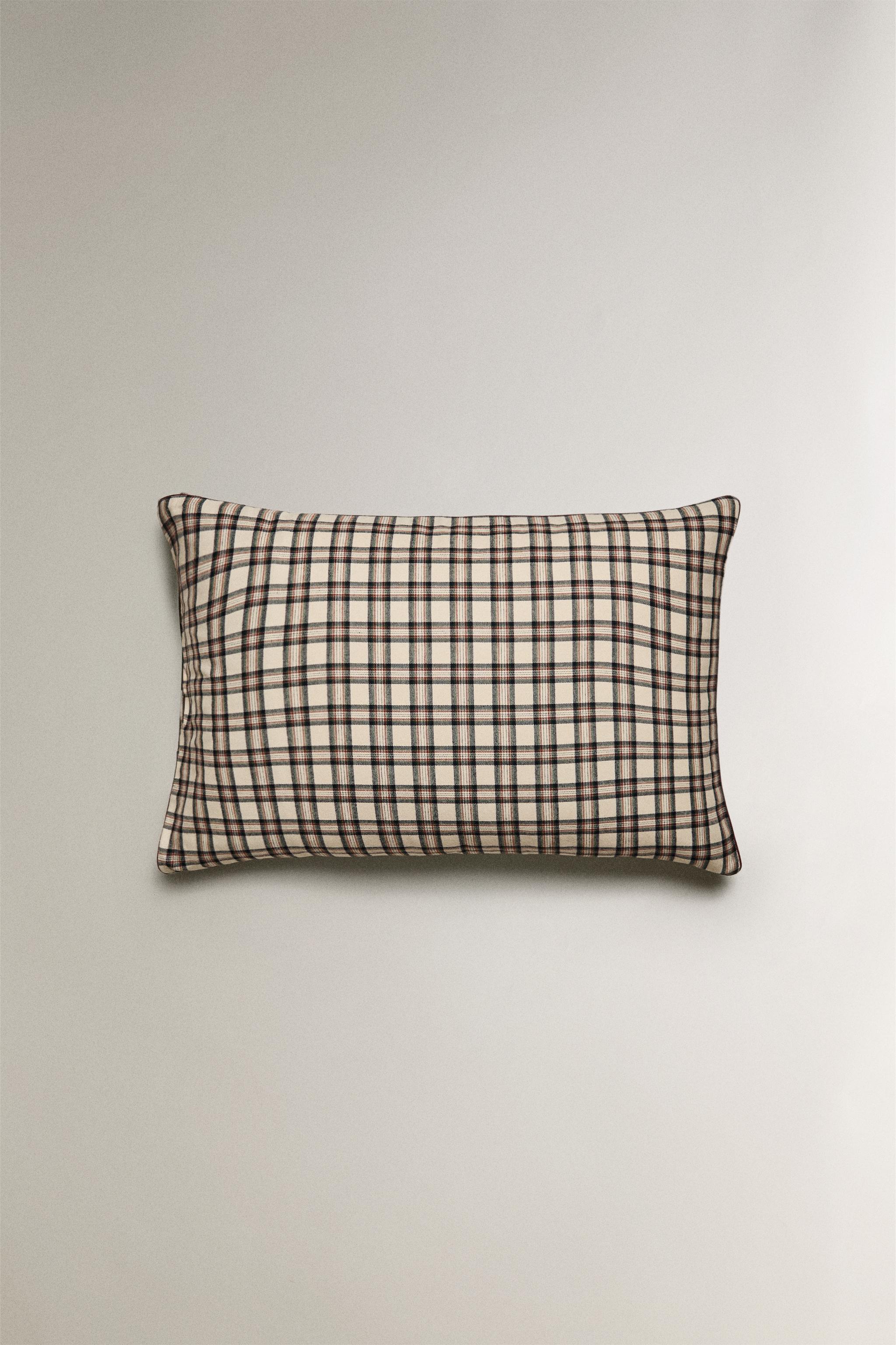 CHILDREN’S CHECK FLANNEL CHRISTMAS PILLOWCASE