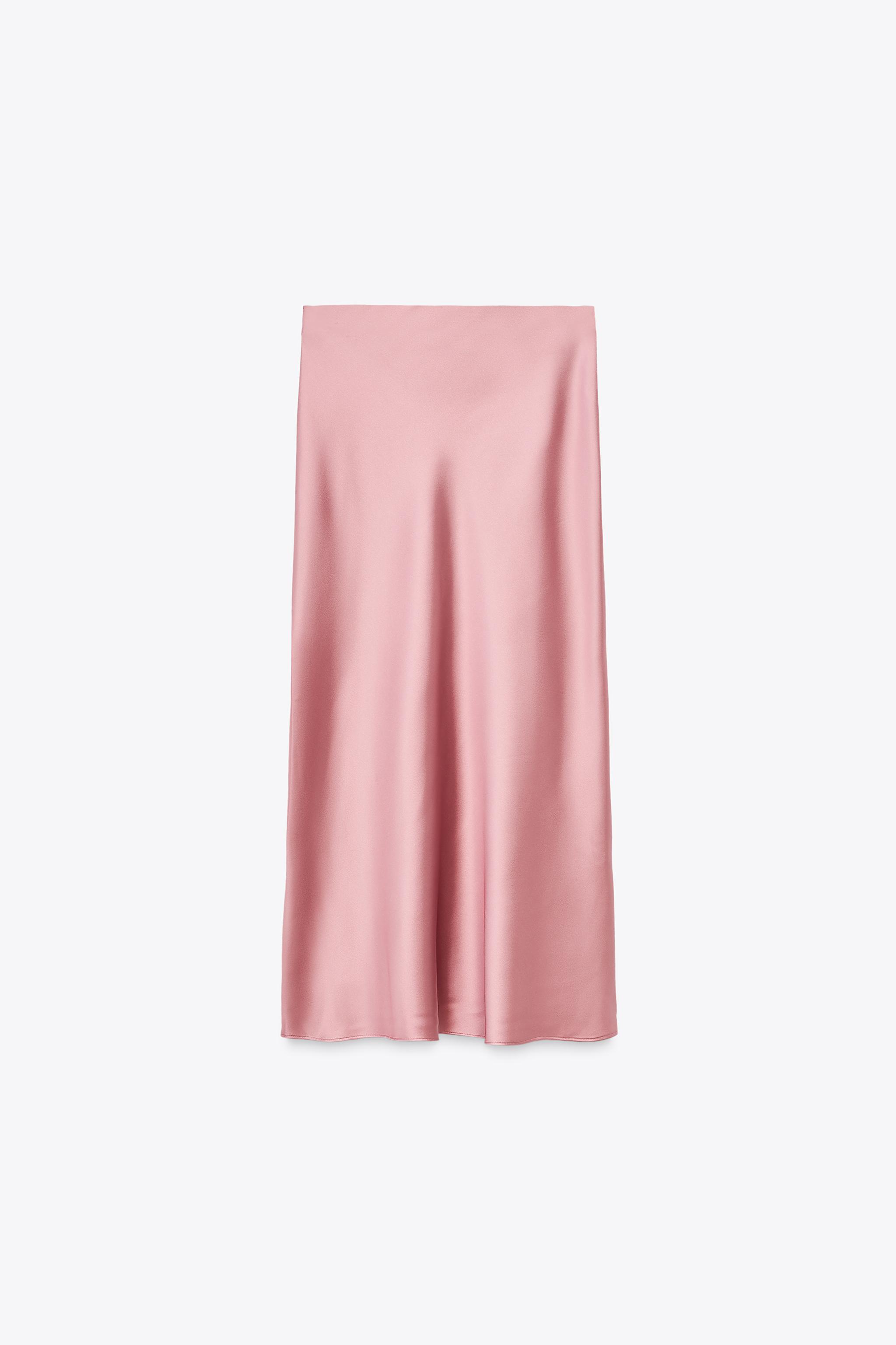 SATIN MIDI SKIRT - MARSALA | ZARA United States SATIN MIDI SKIRT - MARSALA | ZARA United States