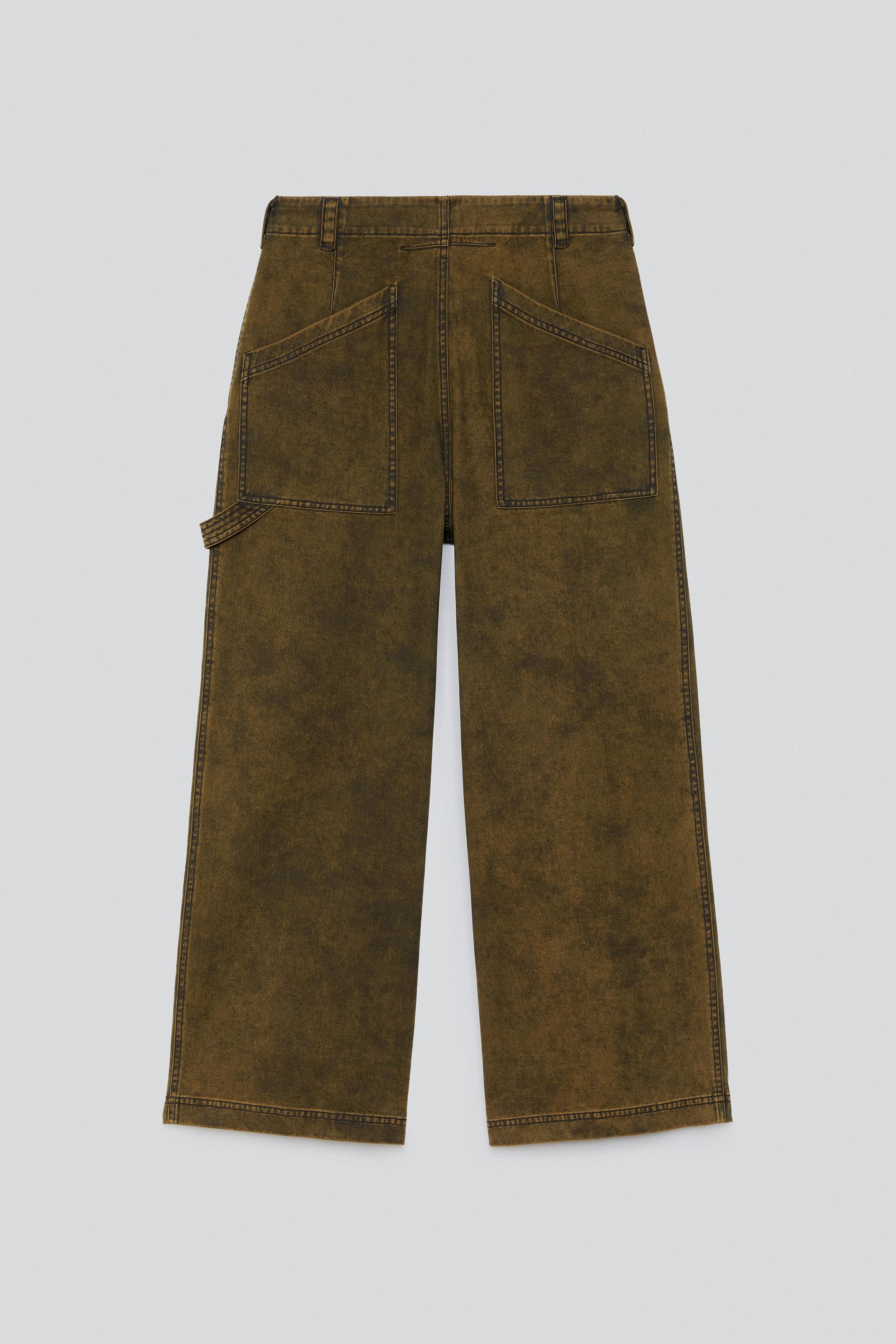 WASHED WIDE-FIT PANTS