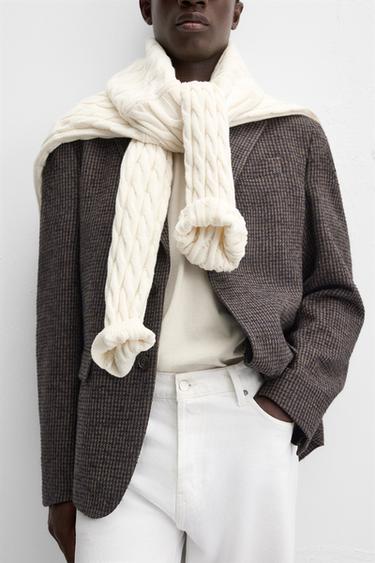 HOUNDSTOOTH BLAZER - Brown-Blue by Zara - Image 4