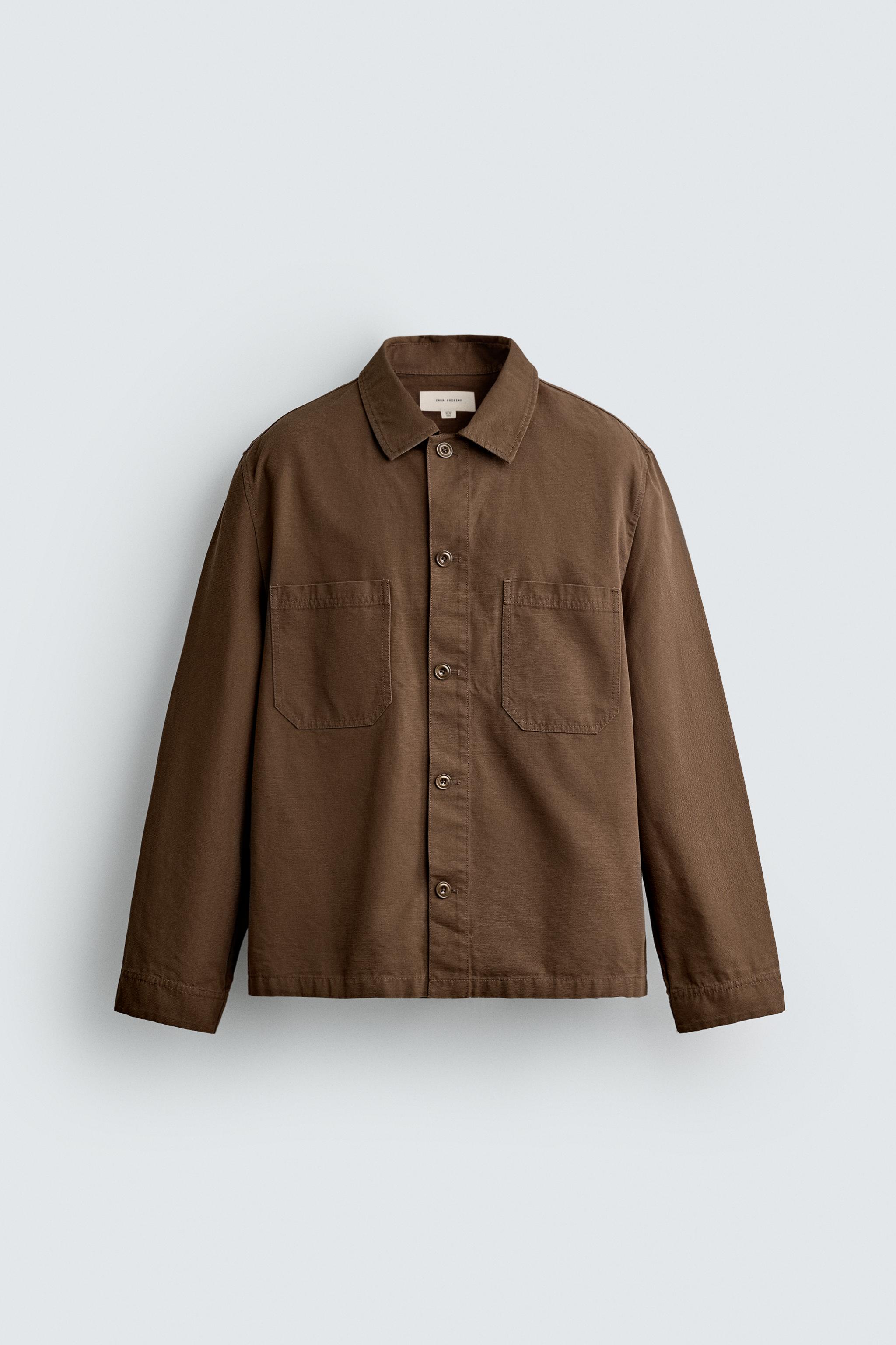 REGULAR FIT CANVAS OVERSHIRT