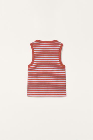 LIMITED EDITION CUT-OUT STRIPED T-SHIRT - striped by Zara - Image 6