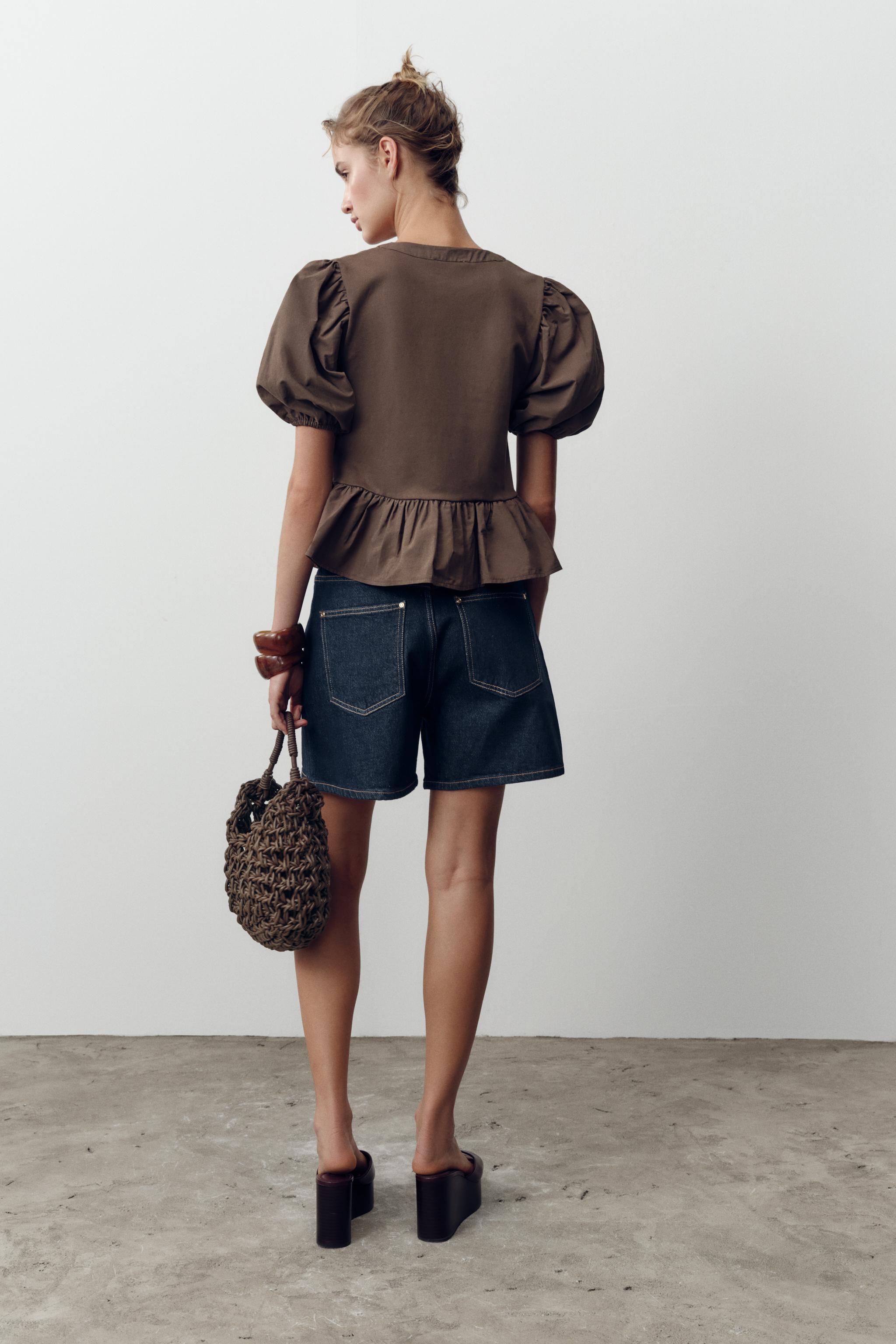 ☆ドイツ発*ZARA*新作*バンブーハンドルブレイデッドバッグ☆ ☆ドイツ発*ZARA*新作*バックトゥフロントワイドレッグパンツ
