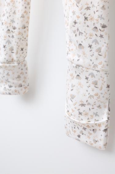 2-PACK OF CONVERTIBLE FOOTED FLORAL SLEEPSUITS - camel by Zara