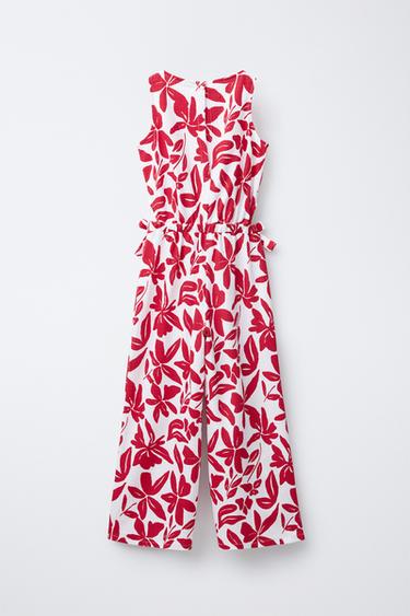 COMBINAISON LONGUE À TEXTURE CUT OUT LACETS - Rouge de Zara - Image 1