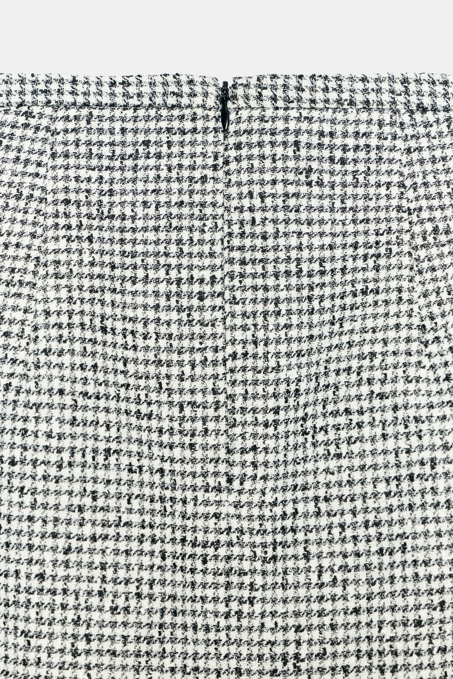 Женская юбка Zara Combined Lace MIDI, цвет: Чёрный / Белый — фото 9