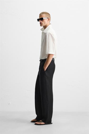CHEMISE RELAXED FIT TEXTURÉE - Blanc de Zara - Image 4
