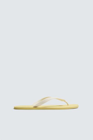 SANDALIA TIRAS - Amarillo de Zara