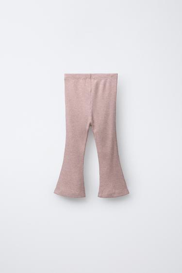 LEGGING FLARE BRILLANT - Rose chiné de Zara - Image 1