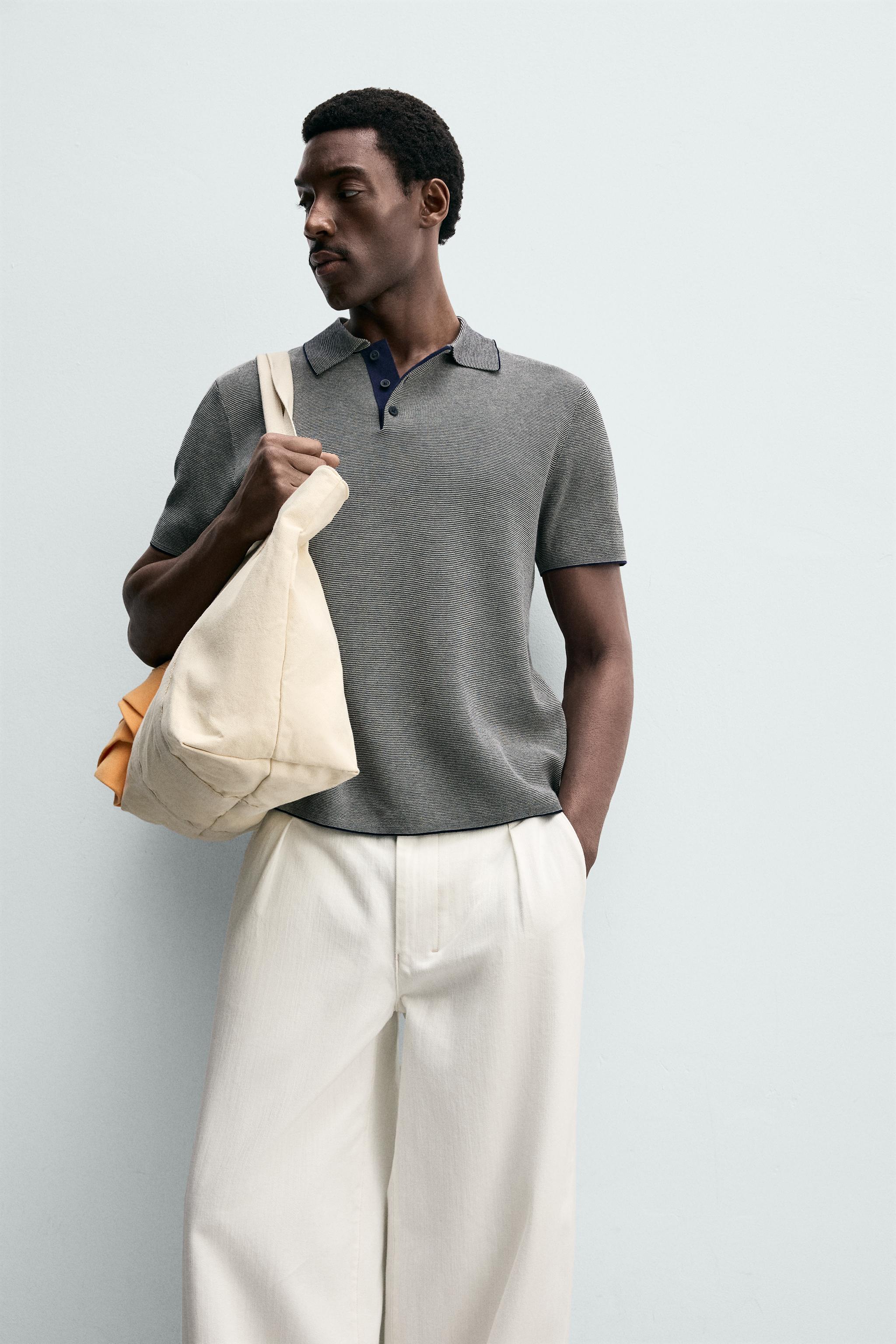 POLO EN MAILLE REGULAR FIT À CONTRASTE