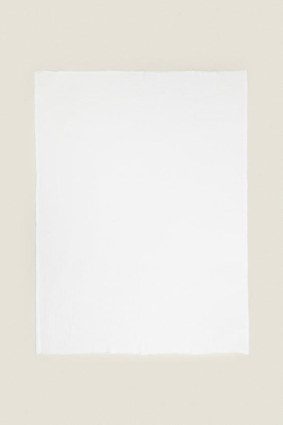 COTTON MUSLIN BLANKET White ZARA United States