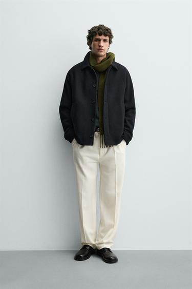 ÁO KHOÁC CÓ LỚP LÓT THÁO RỜI - Màu xanh nước biển từ Zara