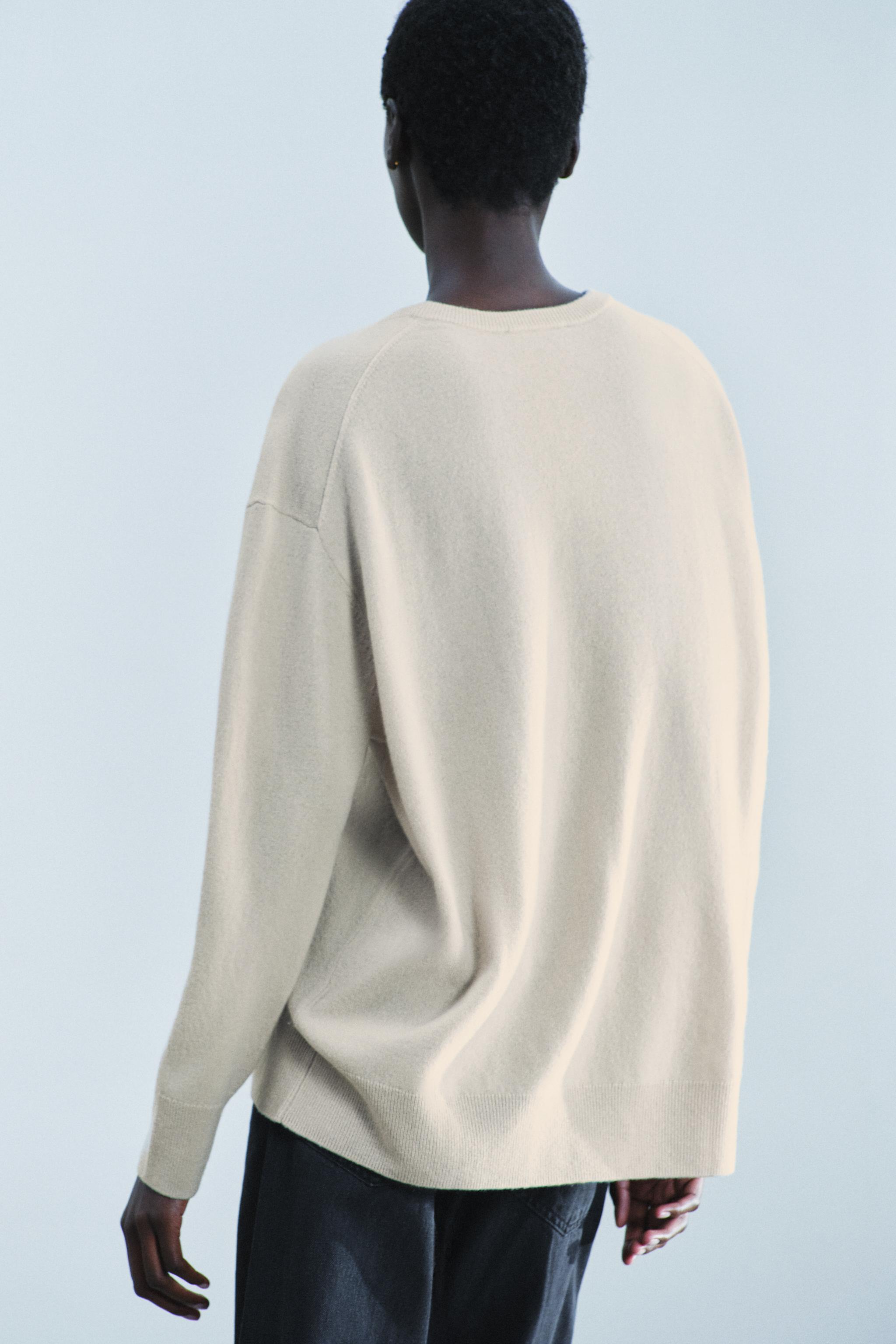 PULL OVERSIZE 100 % LAINE COL EN V
