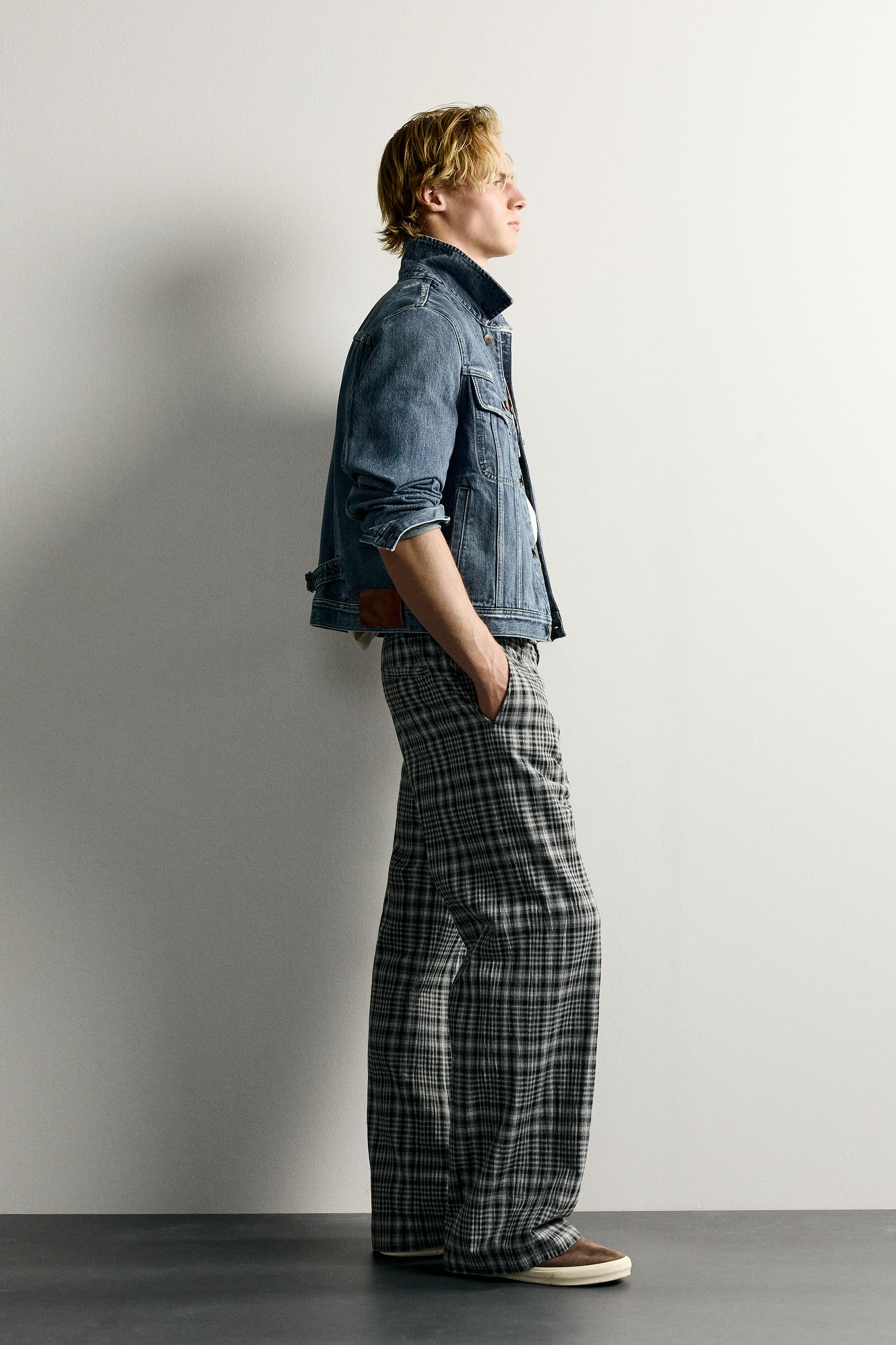 RELAXED FIT DENIM JACKET WITH TABS