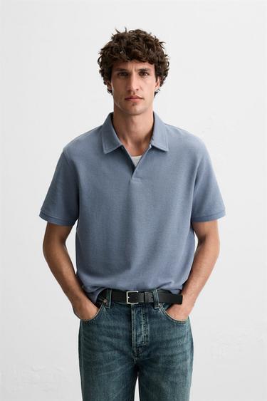 Zara TEXTURED POLO - 474