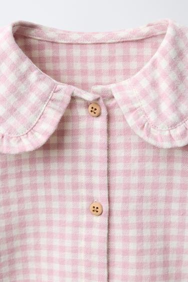 3-6 YEARS/ GINGHAM FLANNEL PYJAMAS - Pink by Zara - Image 5
