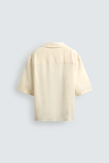 CHEMISE POLO COTON - VISCOSE - Beige de Zara - Image 7