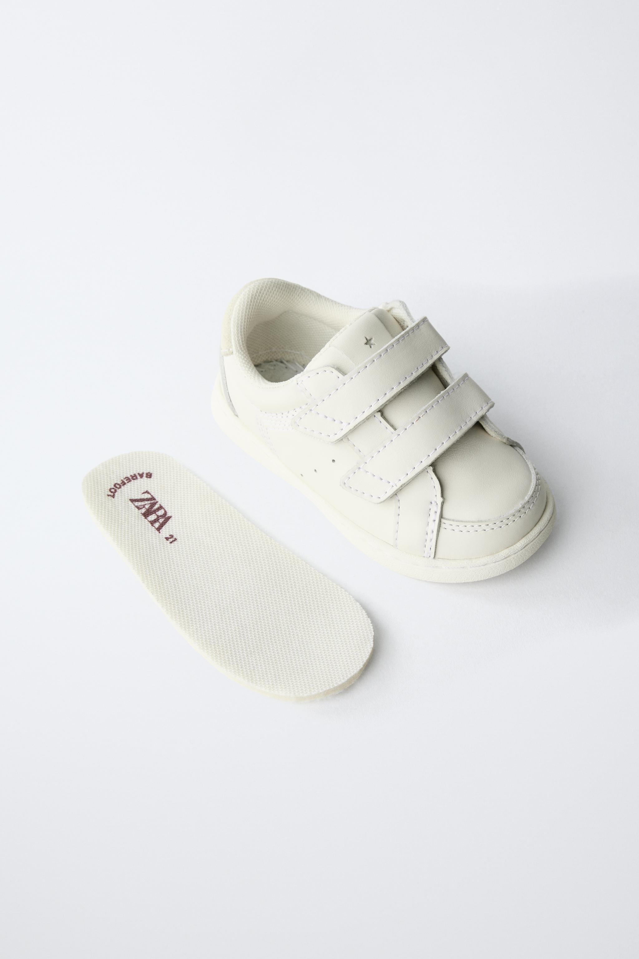 Детские кроссовки Zara BAREFOOT STRAP LEATHER SNEAKERS — фото 3