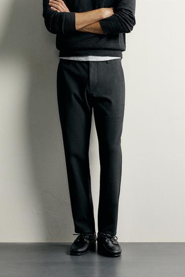 COMFORT STRUCTURED CHINO PANTS — Anthracite Gray 2
