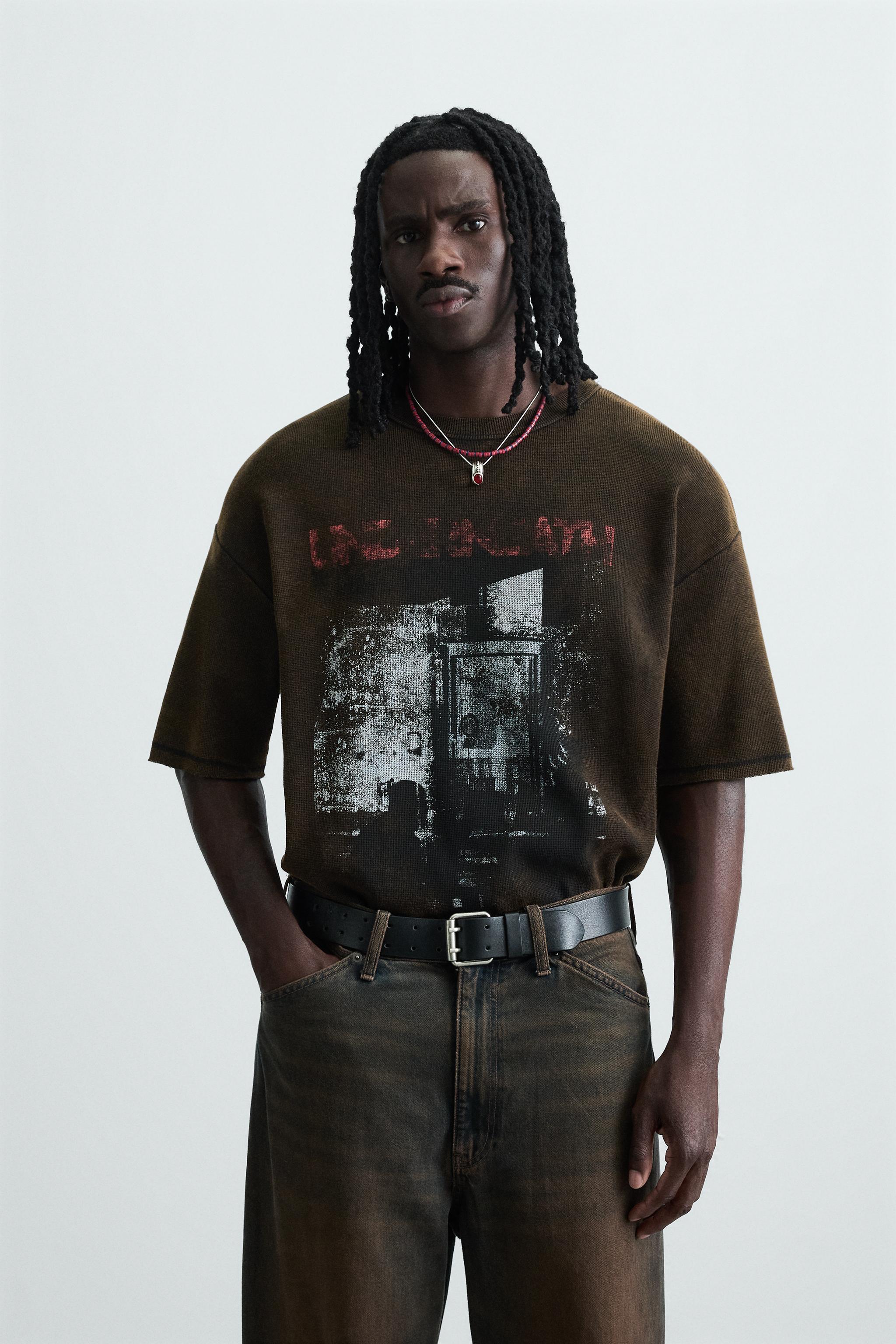 ★専用です★ ウォッシュド加工プリントTシャツ - ブラック | ZARA Japan / 日本