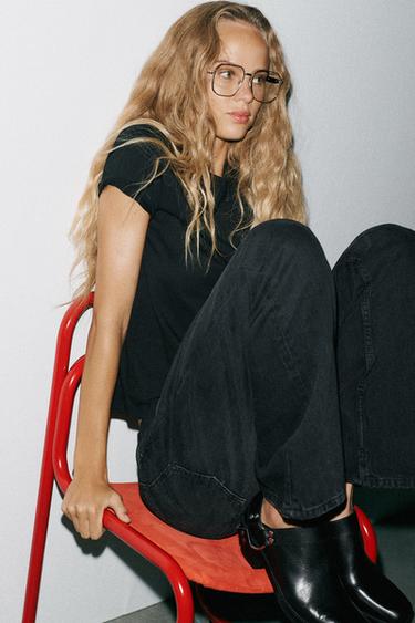 JEAN TRF DROIT TAILLE BASSE - Noir de Zara - Image 7