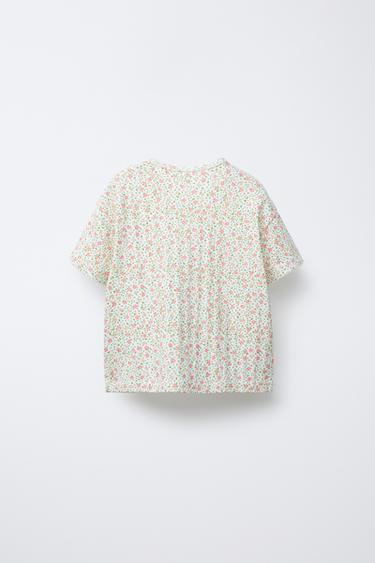 2-6 ANS/ PYJAMA CÔTELÉ FLEURS - Écru de Zara - Image 2