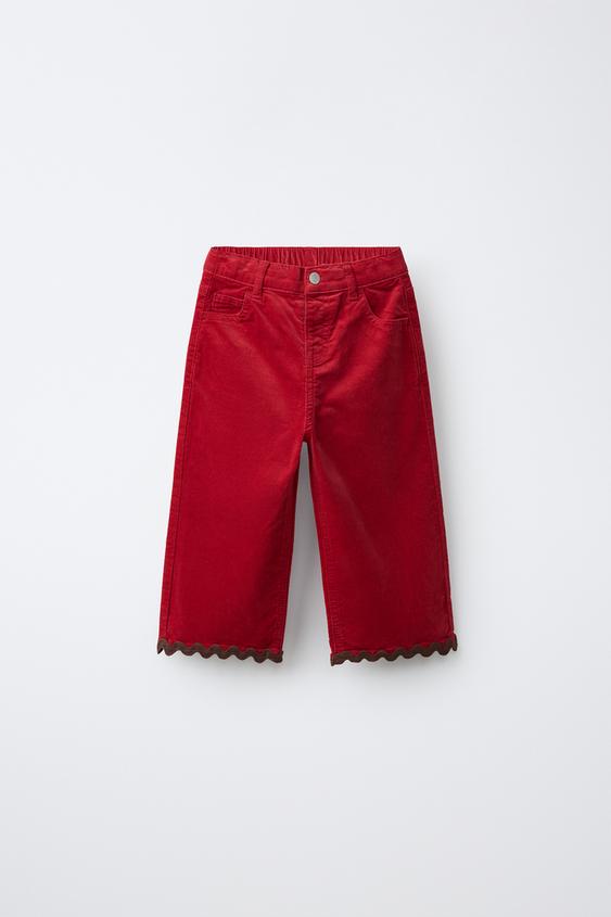 WAVE VELVET CULOTTES - Red by Zara - Image 0