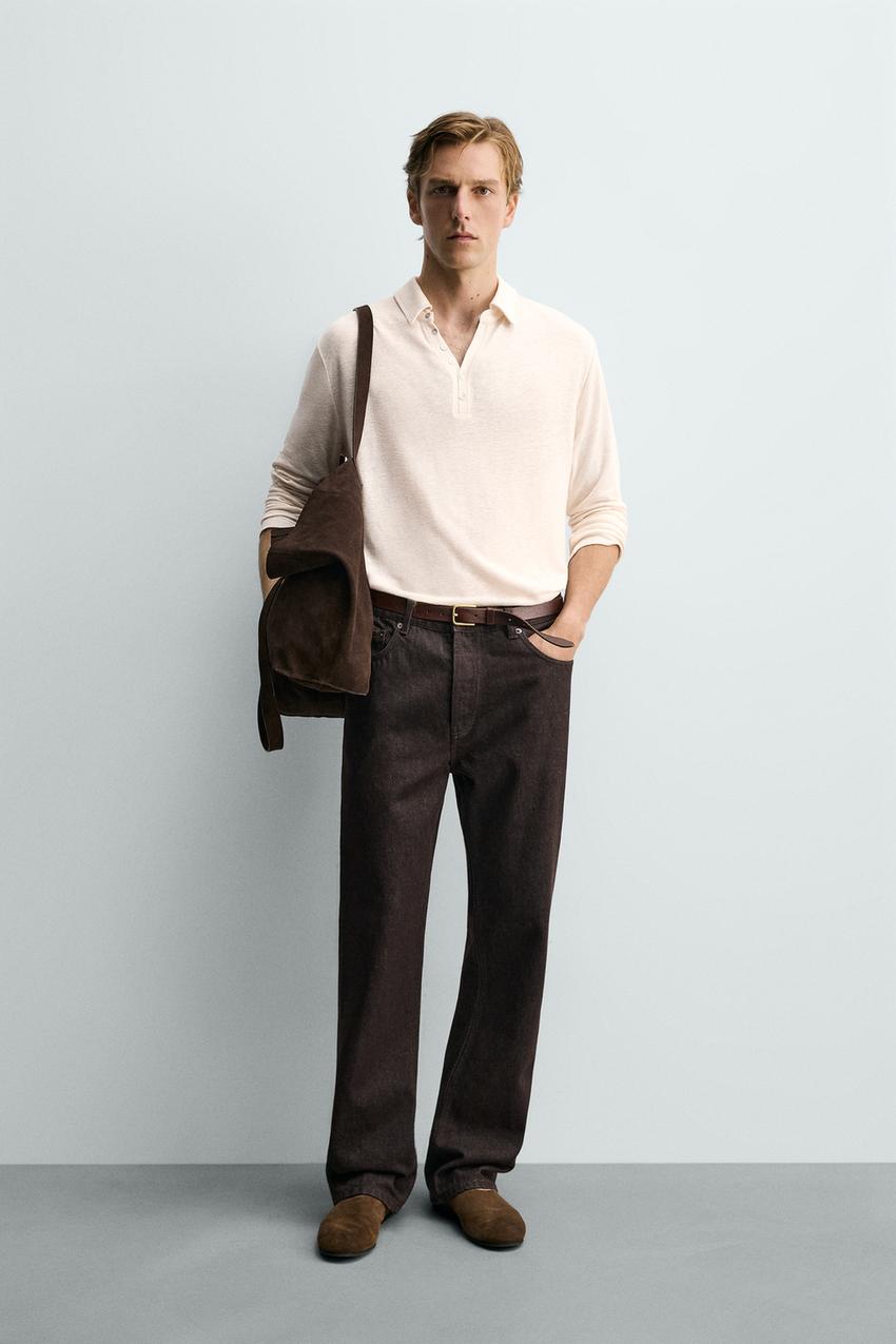 pink dress shirt brown shoes Oxford shoes with toe cap in brandy-colored leather