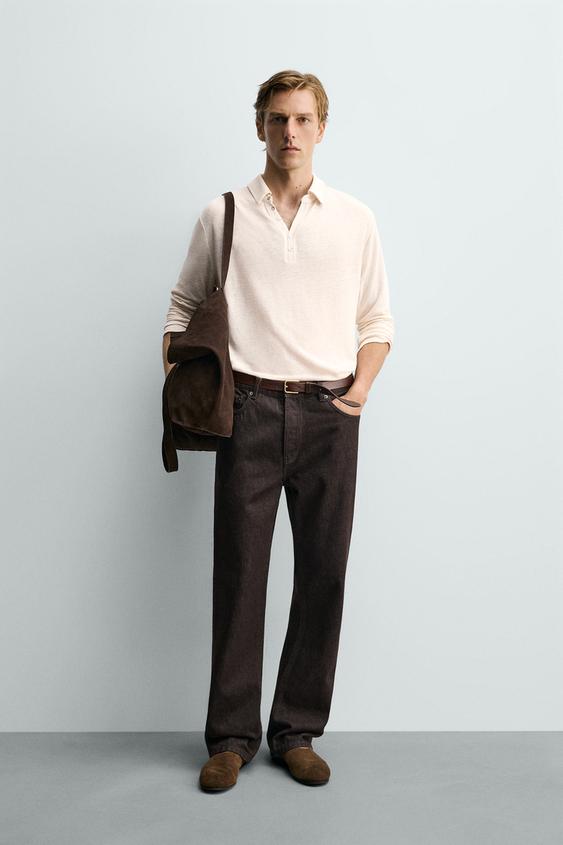 RELAXED FIT VISCOSE - LINEN POLO SHIRT from Zara - $69.90