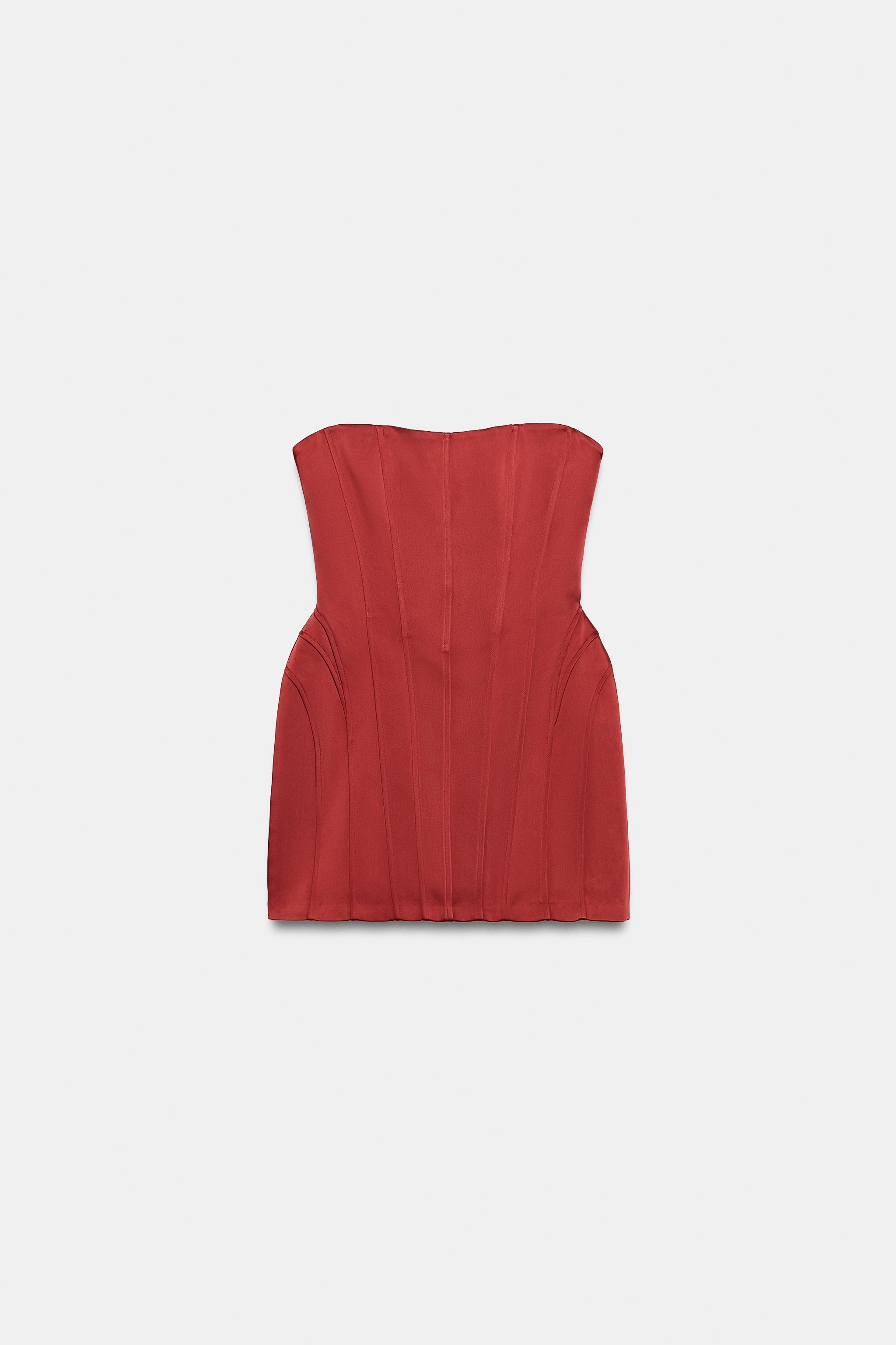 SATIN CORSET MINI DRESS