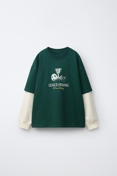 DOUBLE SLEEVE SWEATSHIRT - GREEN by Zara - Image 0