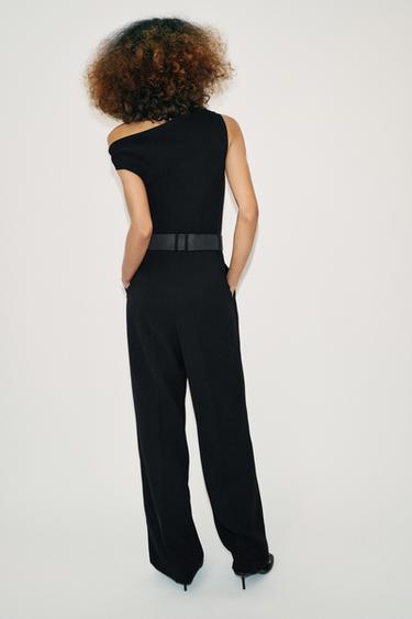 JUMPSUIT WITH BELT - Black by Zara - Image 4