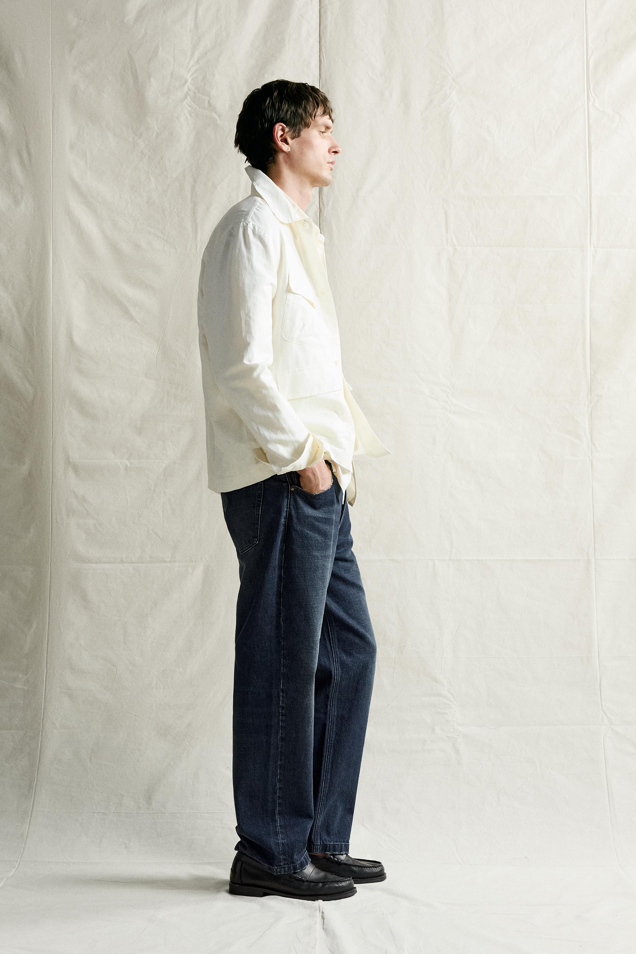 Zara HEMP-COTTON REGULAR FIT OVERSHIRT — фото 4