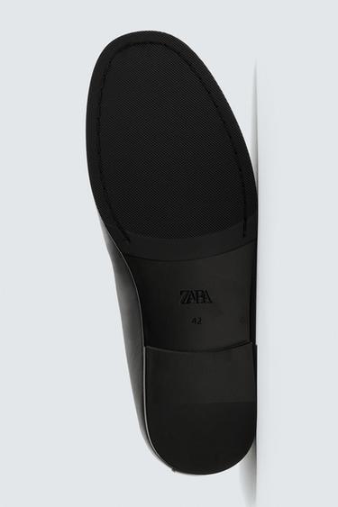 LEATHER LOAFERS - Black by Zara - Image 6