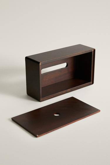 WOODEN TISSUE BOX — Light beige 2