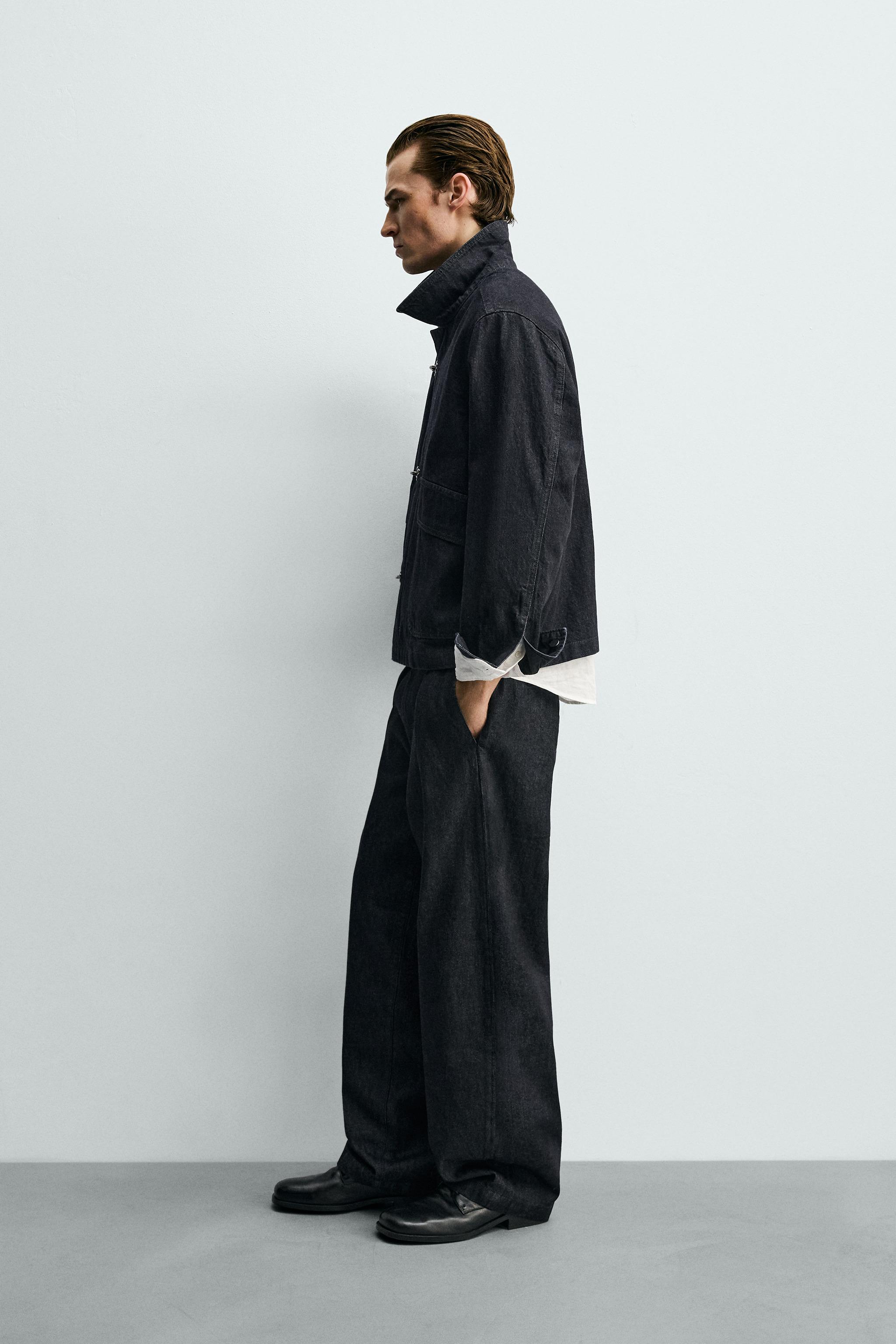 BARREL FIT DENIM CHINO PANTS