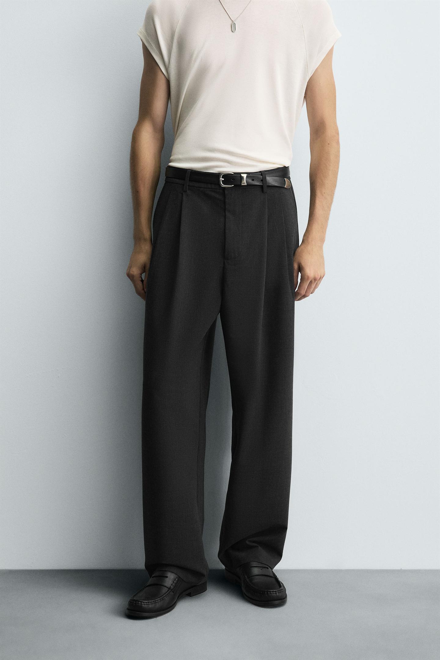 PANTALONI WIDE FIT CON PIEGHE