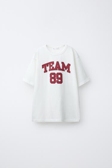 CAMISETA JOGGING - Blanco de Zara - Imagen 0