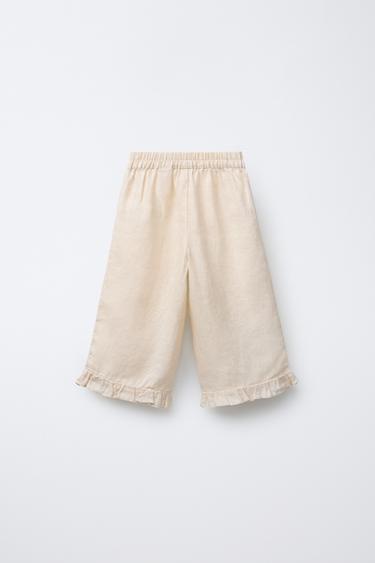 100% LINEN CULOTTES - Ecru by Zara - Image 1
