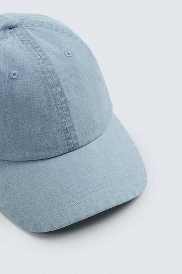 COTTON CHAMBRAY CAP - Light blue by Zara - Image 4
